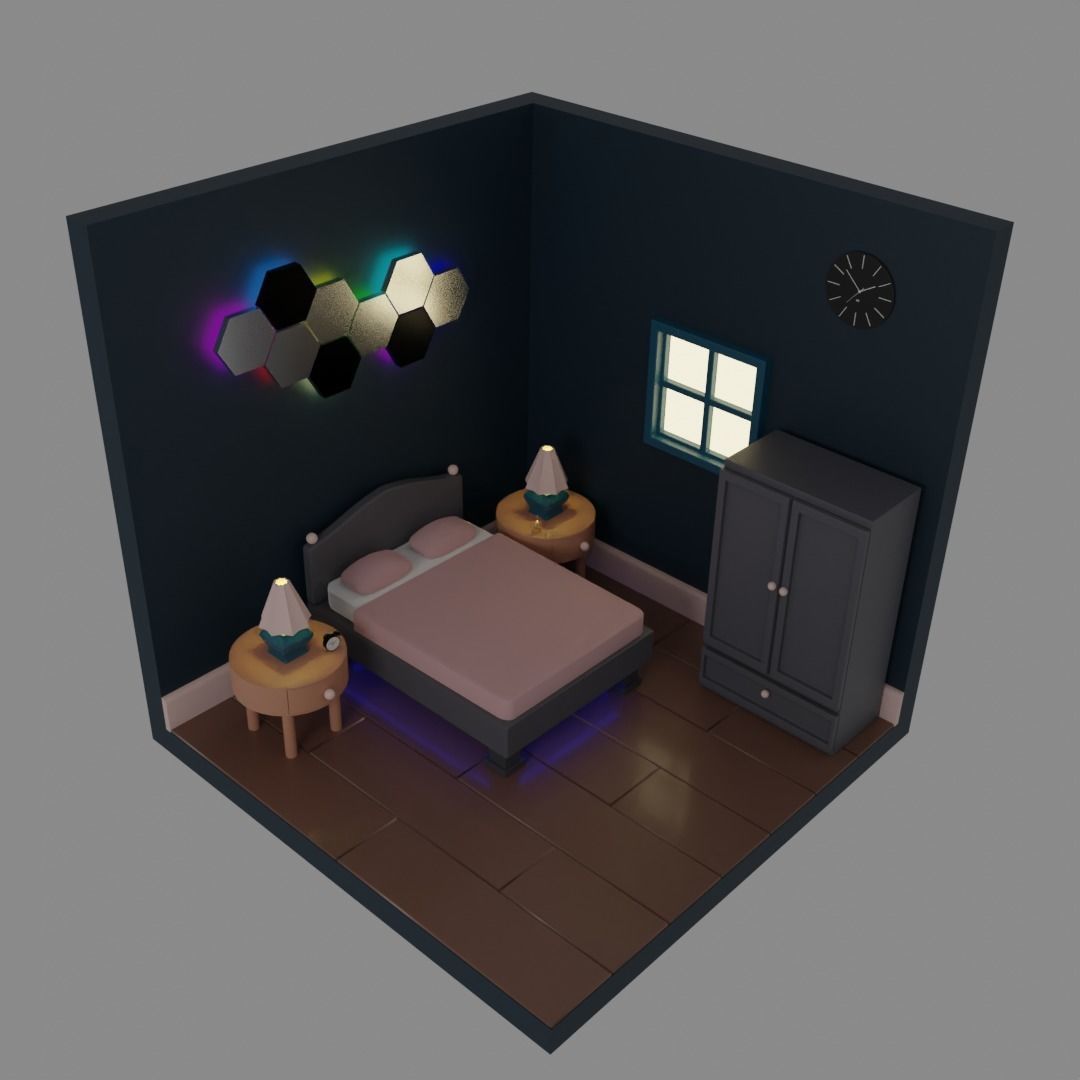 Bedroom 3D model_4