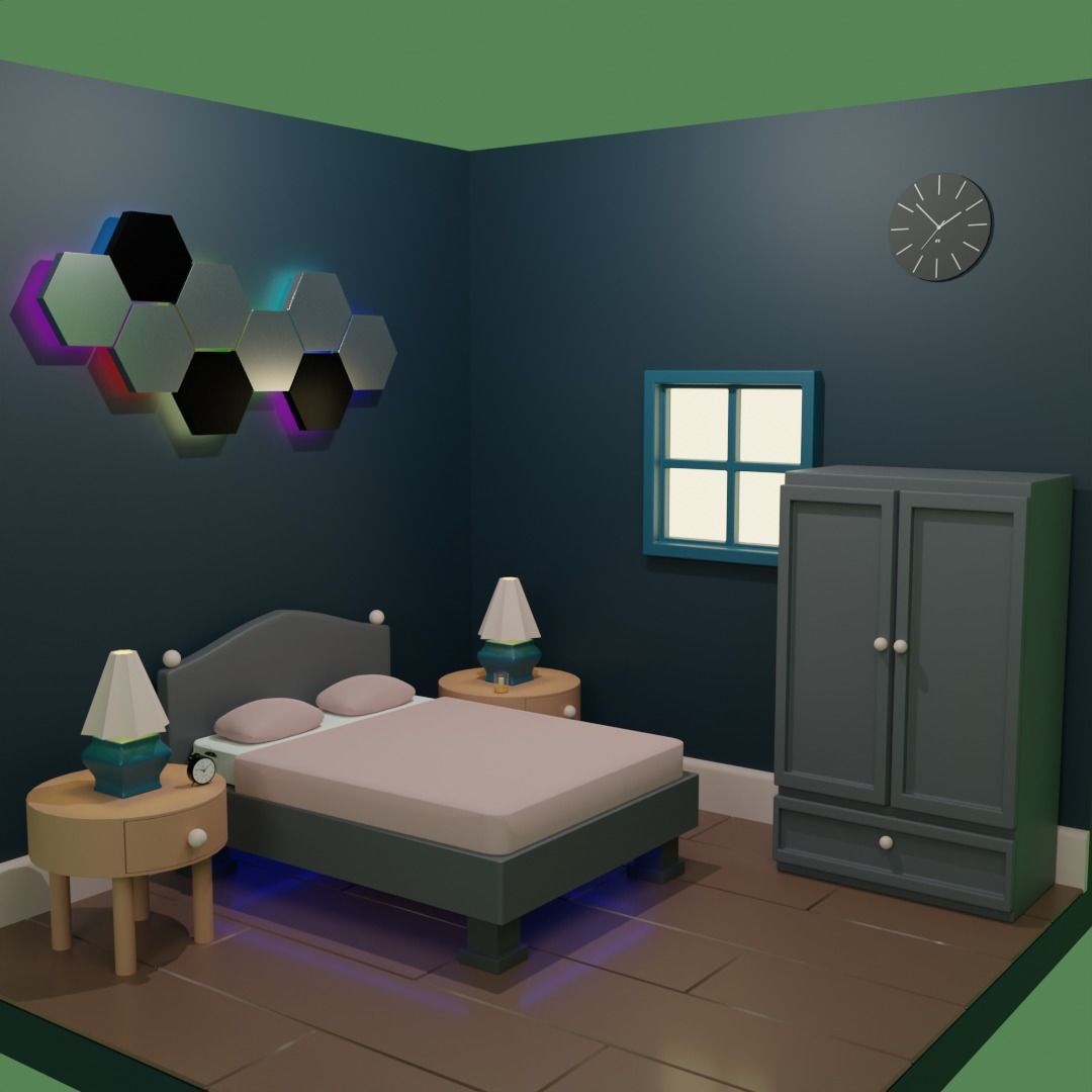 Bedroom 3D model_7