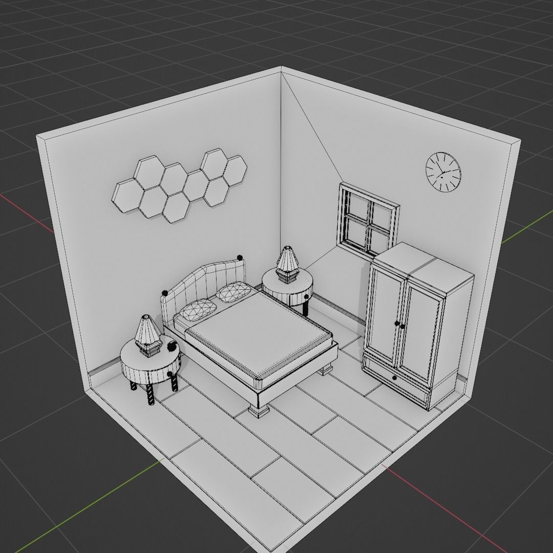 Bedroom 3D model_11