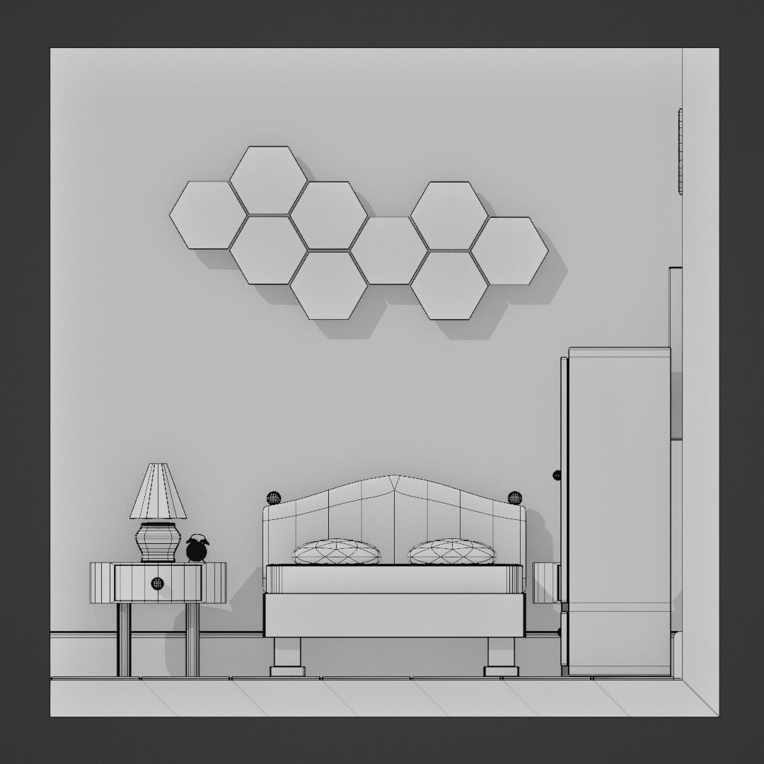 Bedroom 3D model_14
