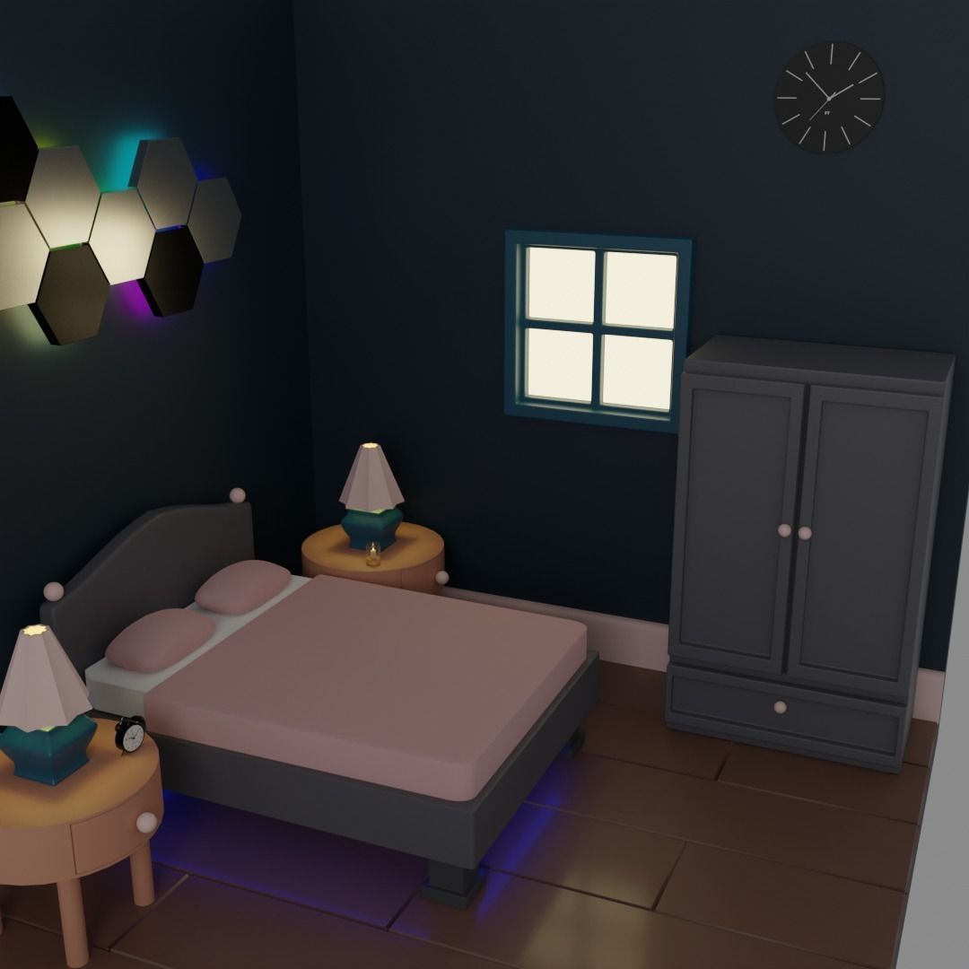 Bedroom 3D model_6