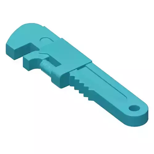 Plastic Pipe Wrench Toy 3D model