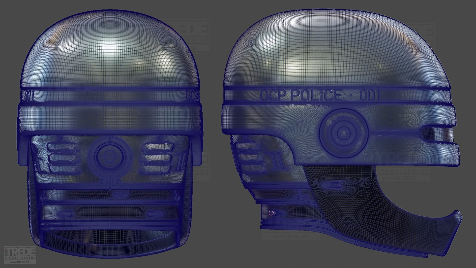 Screen accurate 1987 ROBOCOP helmet replica 3D print model_3