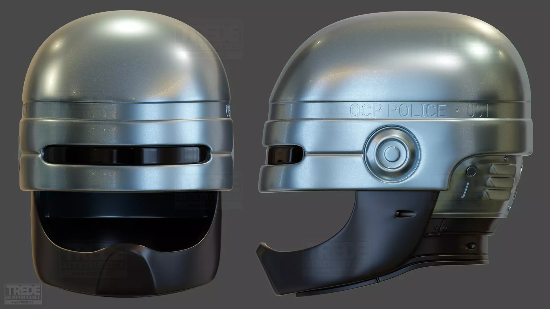 Screen accurate 1987 ROBOCOP helmet replica 3D print model_0