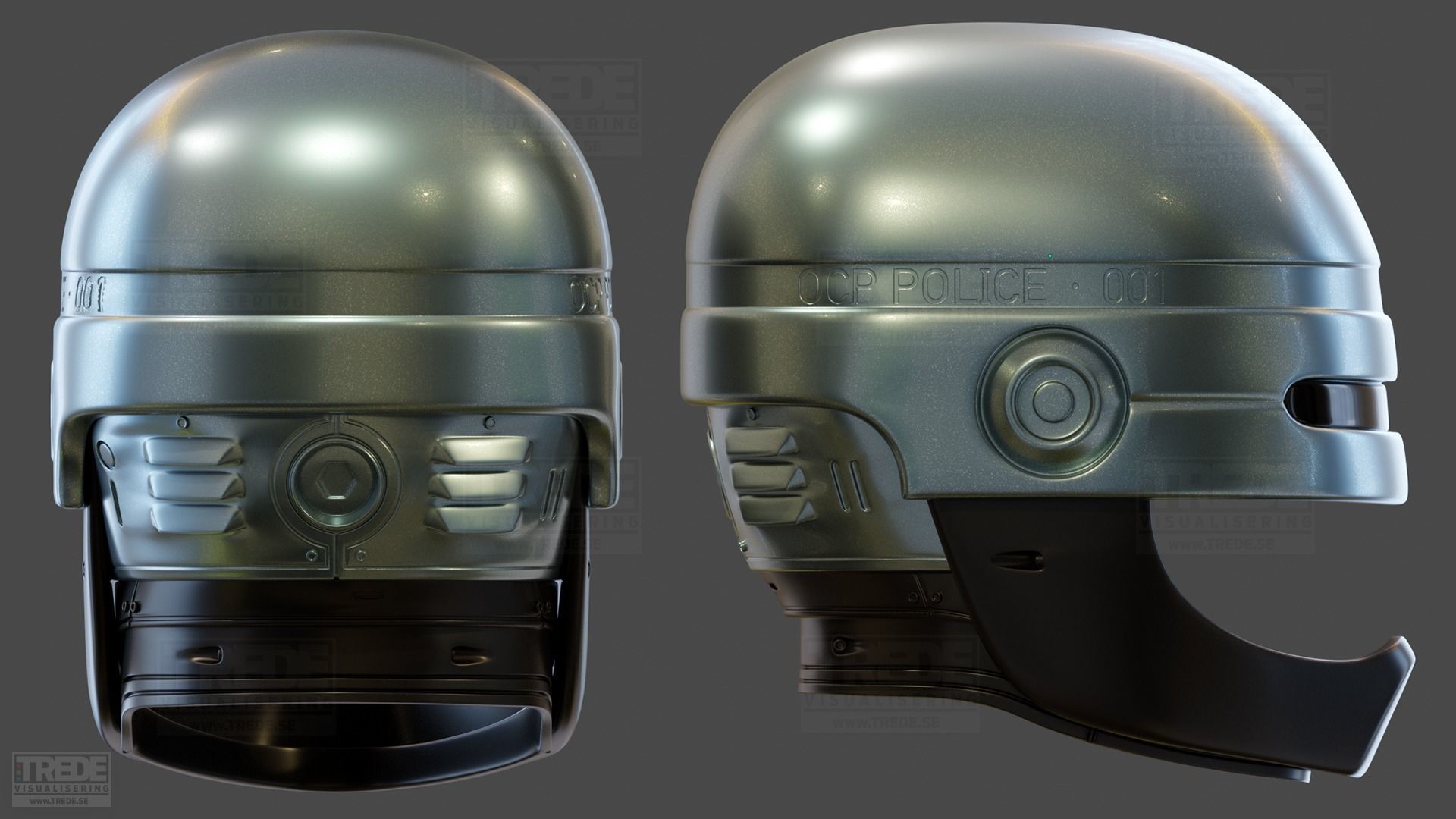 Screen accurate 1987 ROBOCOP helmet replica 3D print model_1