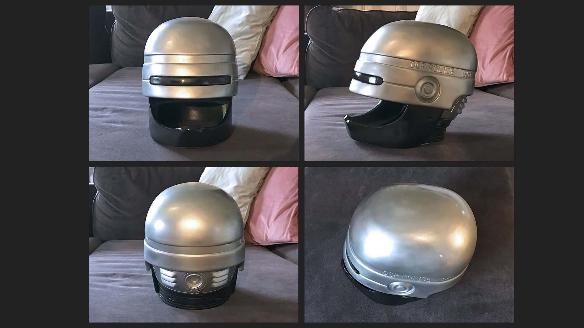 Screen accurate 1987 ROBOCOP helmet replica 3D print model_5