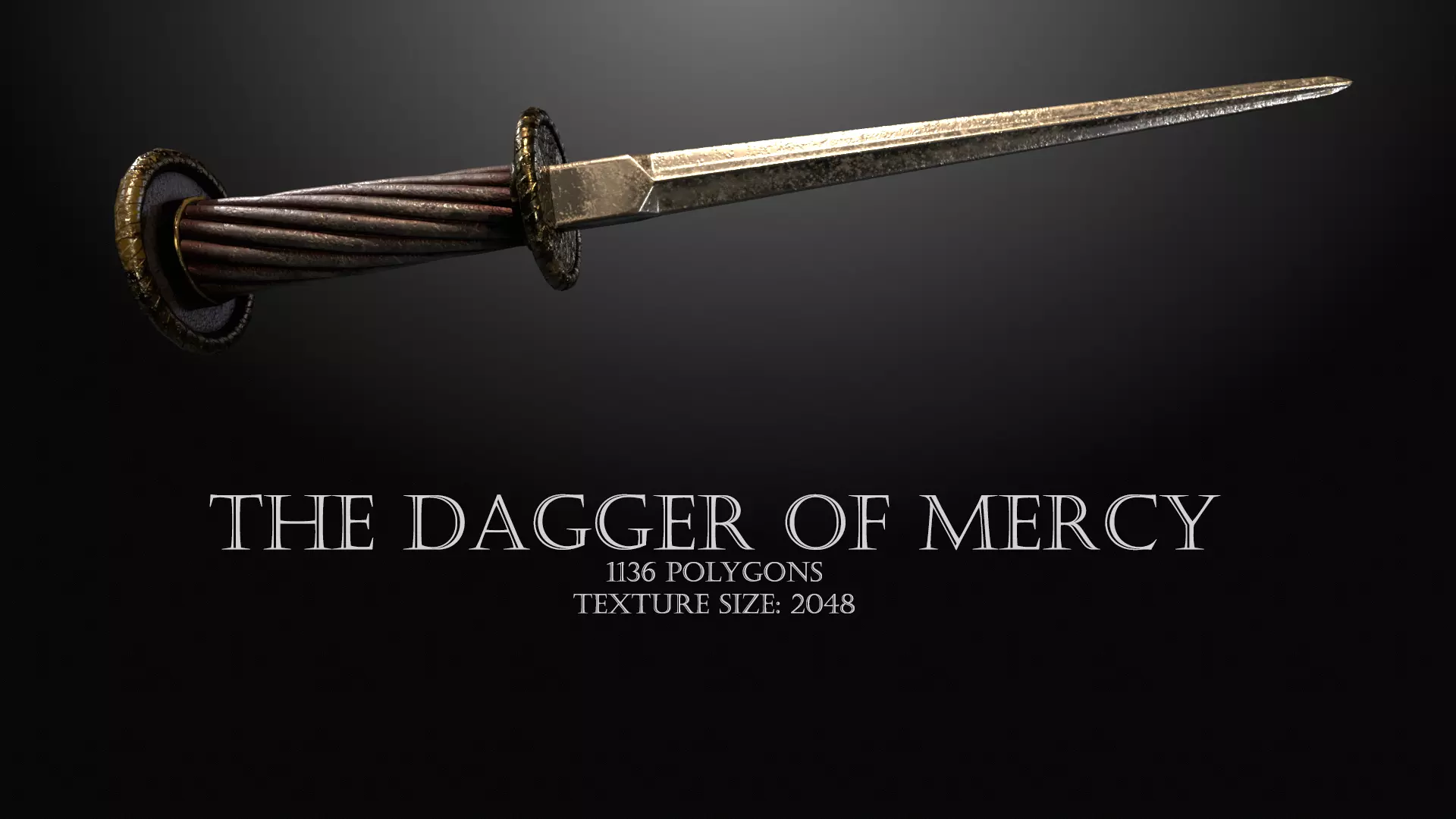 Dagger of mercy Low-poly 3D model_0