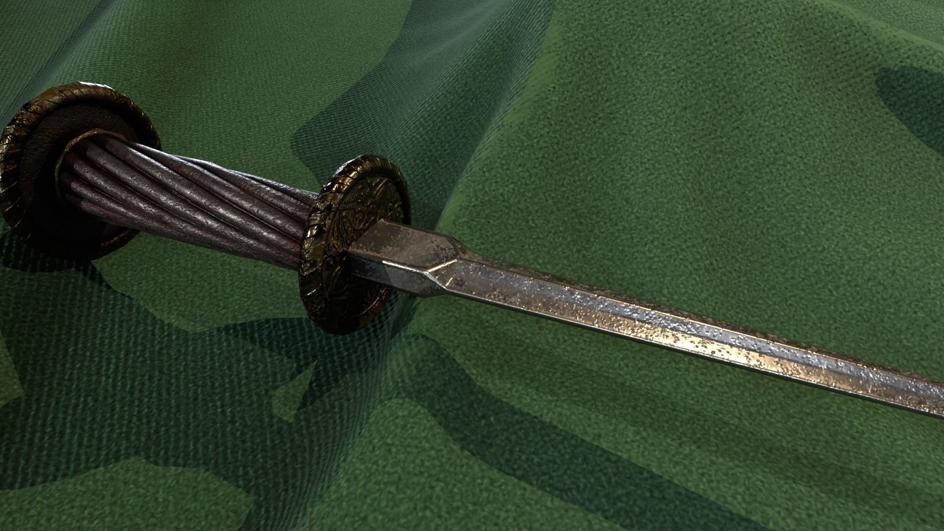 Dagger of mercy Low-poly 3D model_2