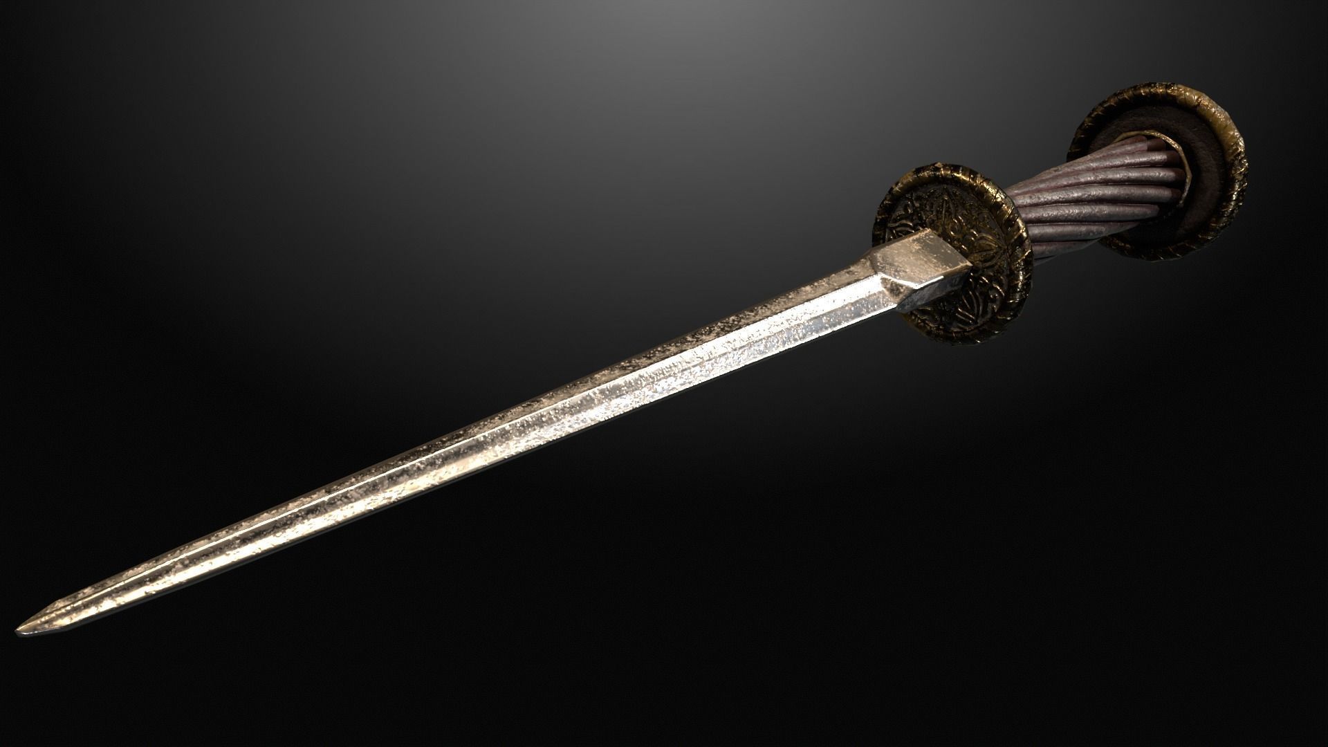 Dagger of mercy Low-poly 3D model_5