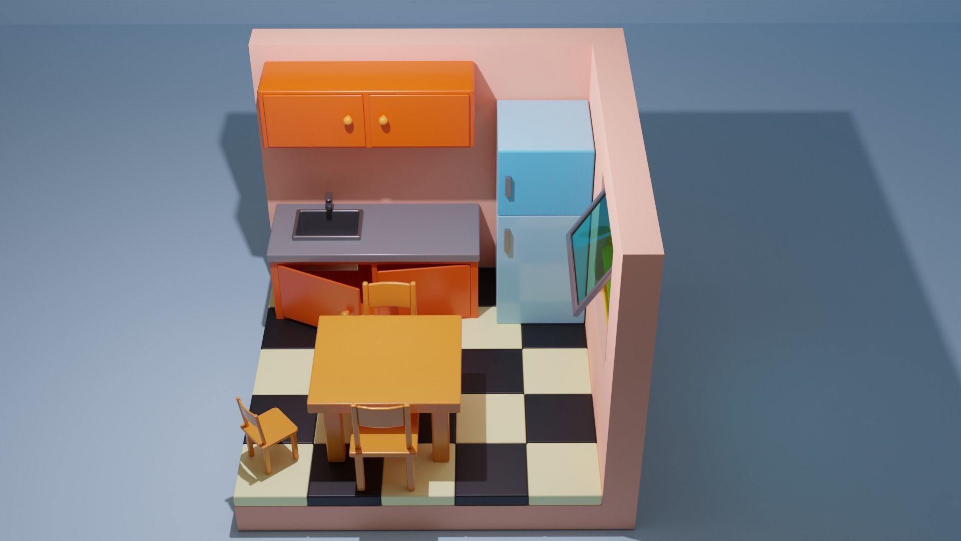 isometric kitchen  3D model_3