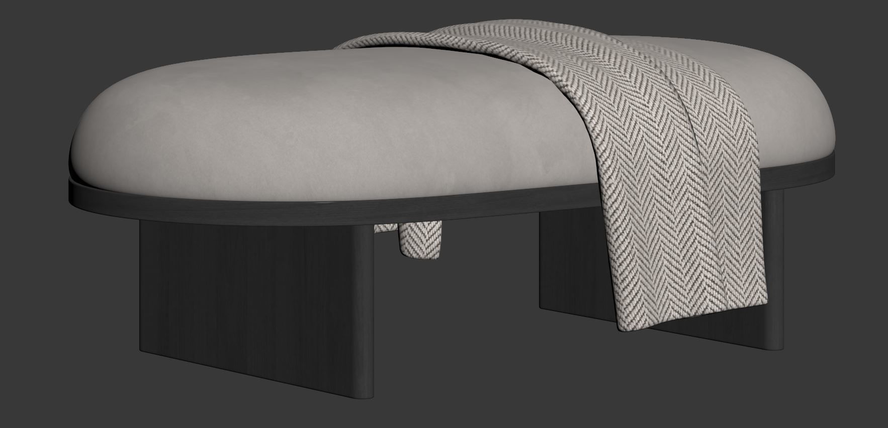 Anza Bench 120 and pouf 3D model_16