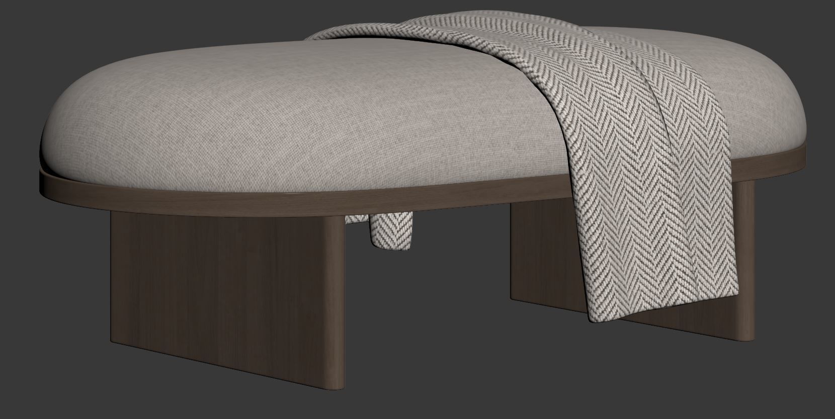 Anza Bench 120 and pouf 3D model_17