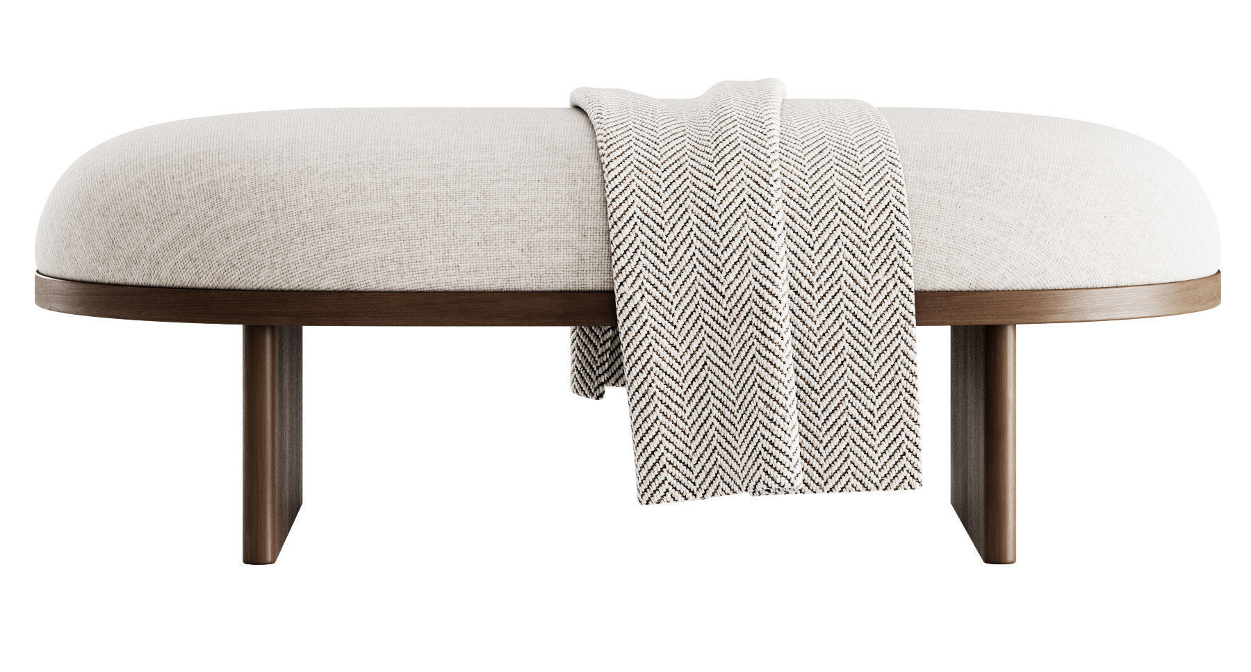 Anza Bench 120 and pouf 3D model_12