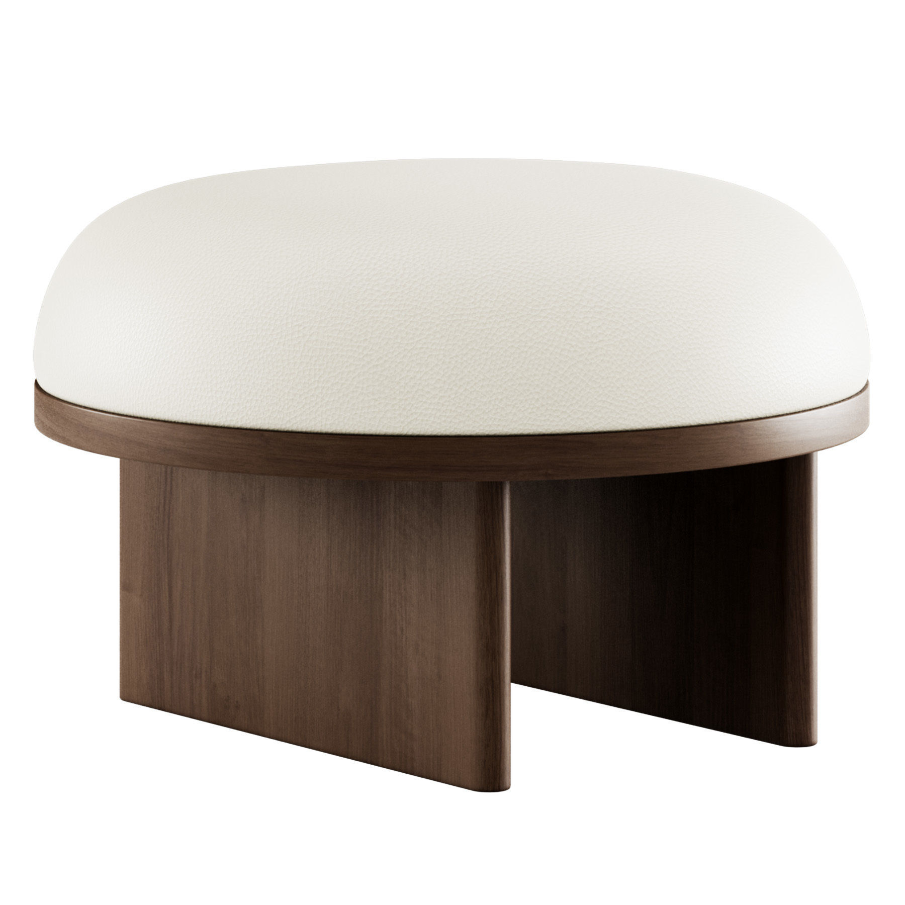 Anza Bench 120 and pouf 3D model_2