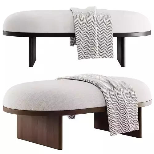 Anza Bench 120 and pouf 