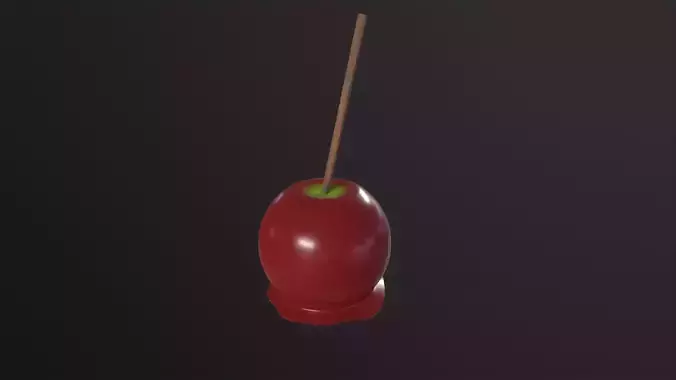 Candy Apple 3D Model Low-poly 3D model