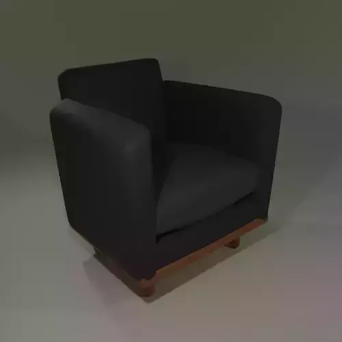 Vintage Armchair - LOW POLY 3D MODEL - SEAT - MATERIALS IN