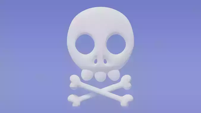 Cartoon Skull and Crossbones