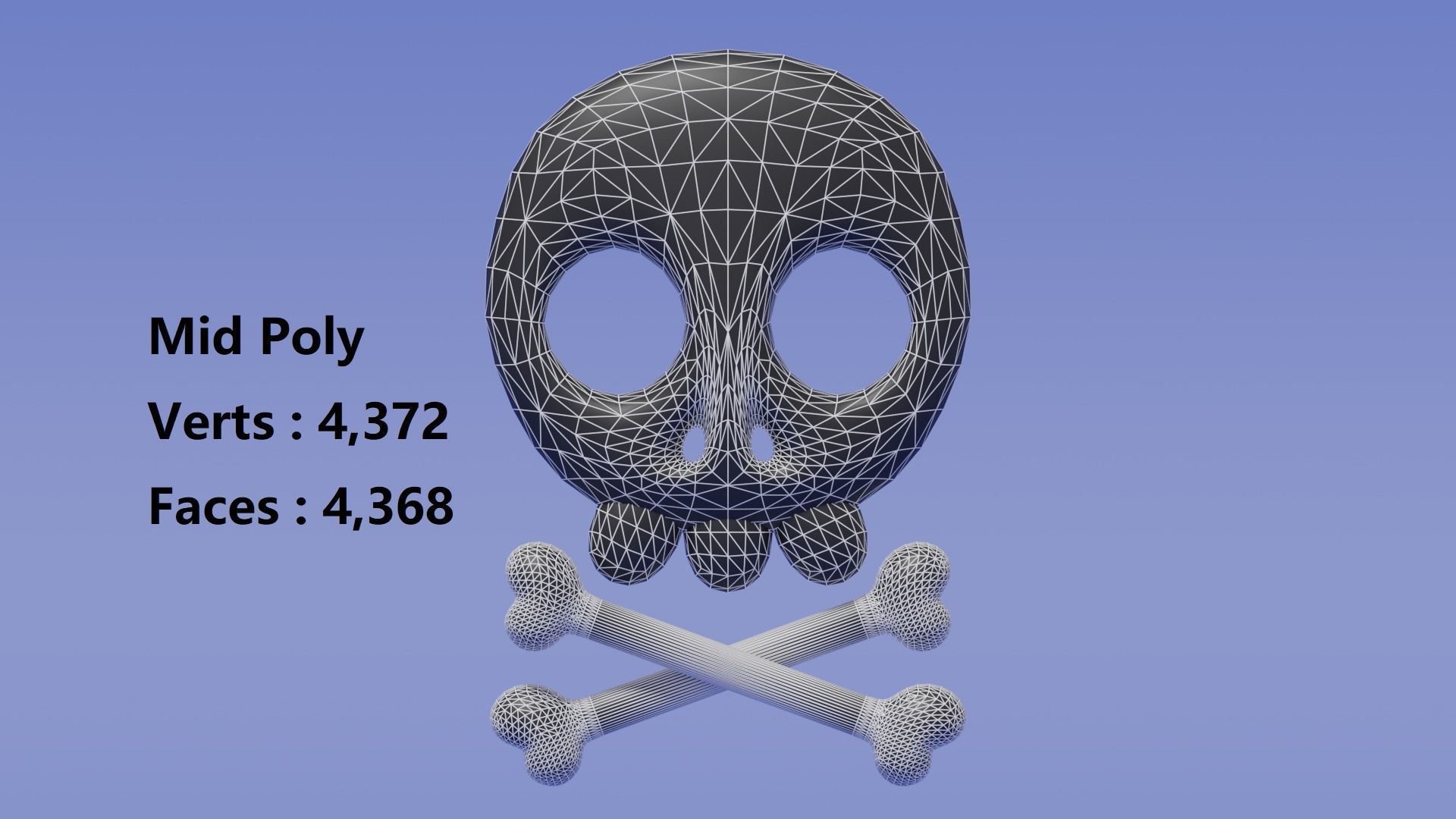 Cartoon Skull and Crossbones 3D model_16
