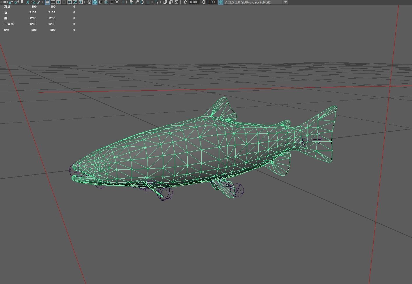 BrownTrout Low-poly 3D model_2