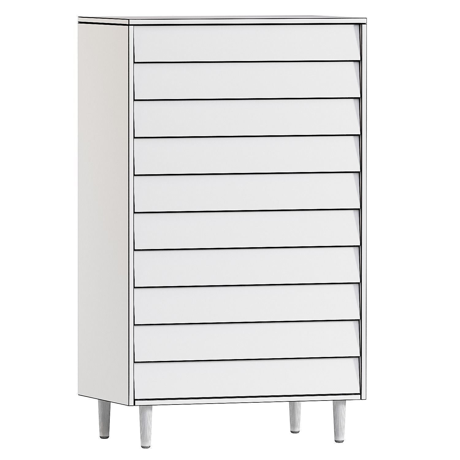 West Elm Pippa 5 Drawer Dresser 3D model_2