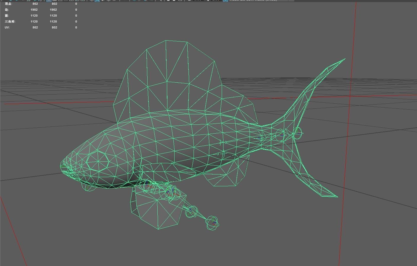 Serranidae Low-poly 3D model_2