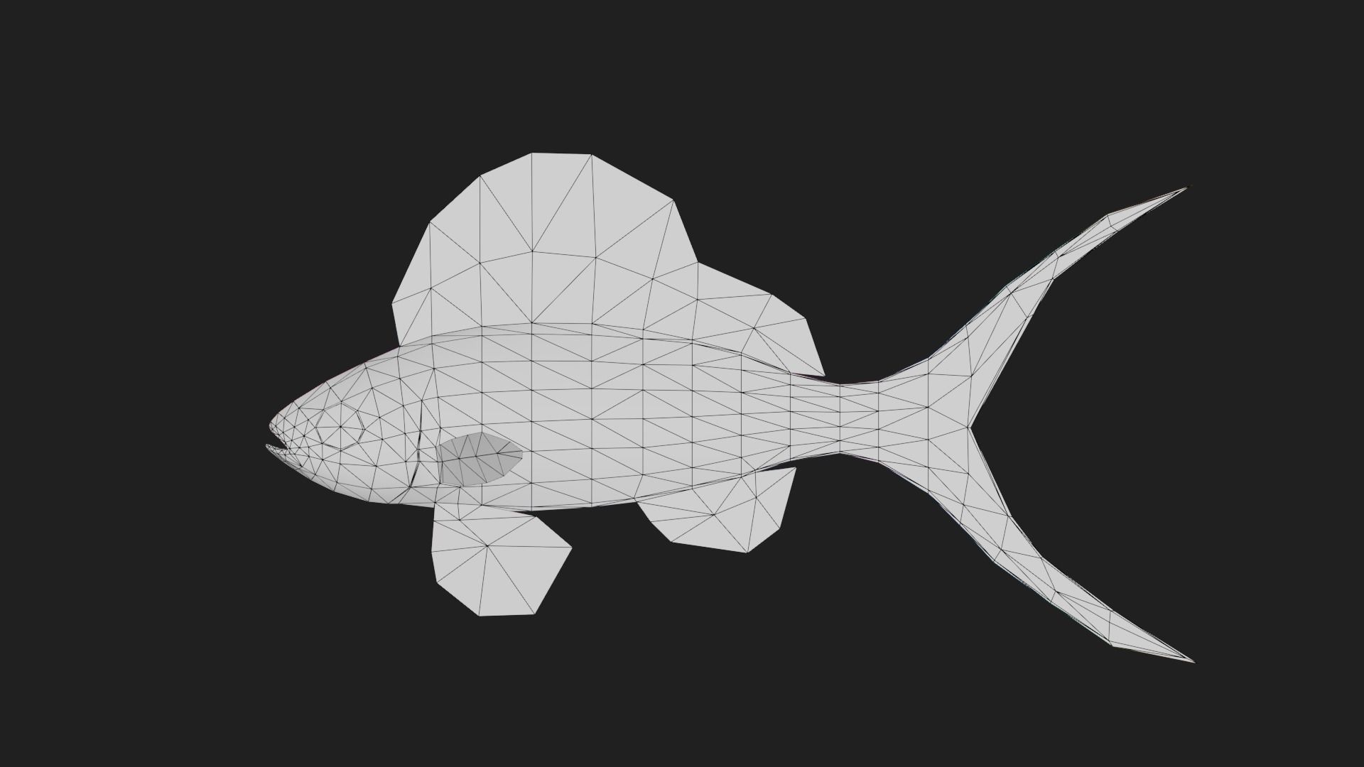 Serranidae Low-poly 3D model_1