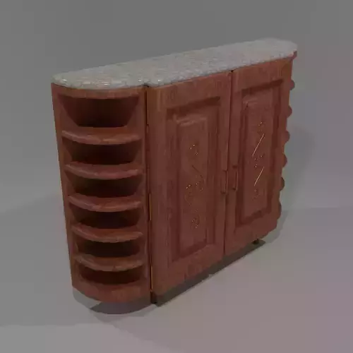 Vintage Closet - LOW POLY 3D MODEL - INTERIOR - MATERIALS IN