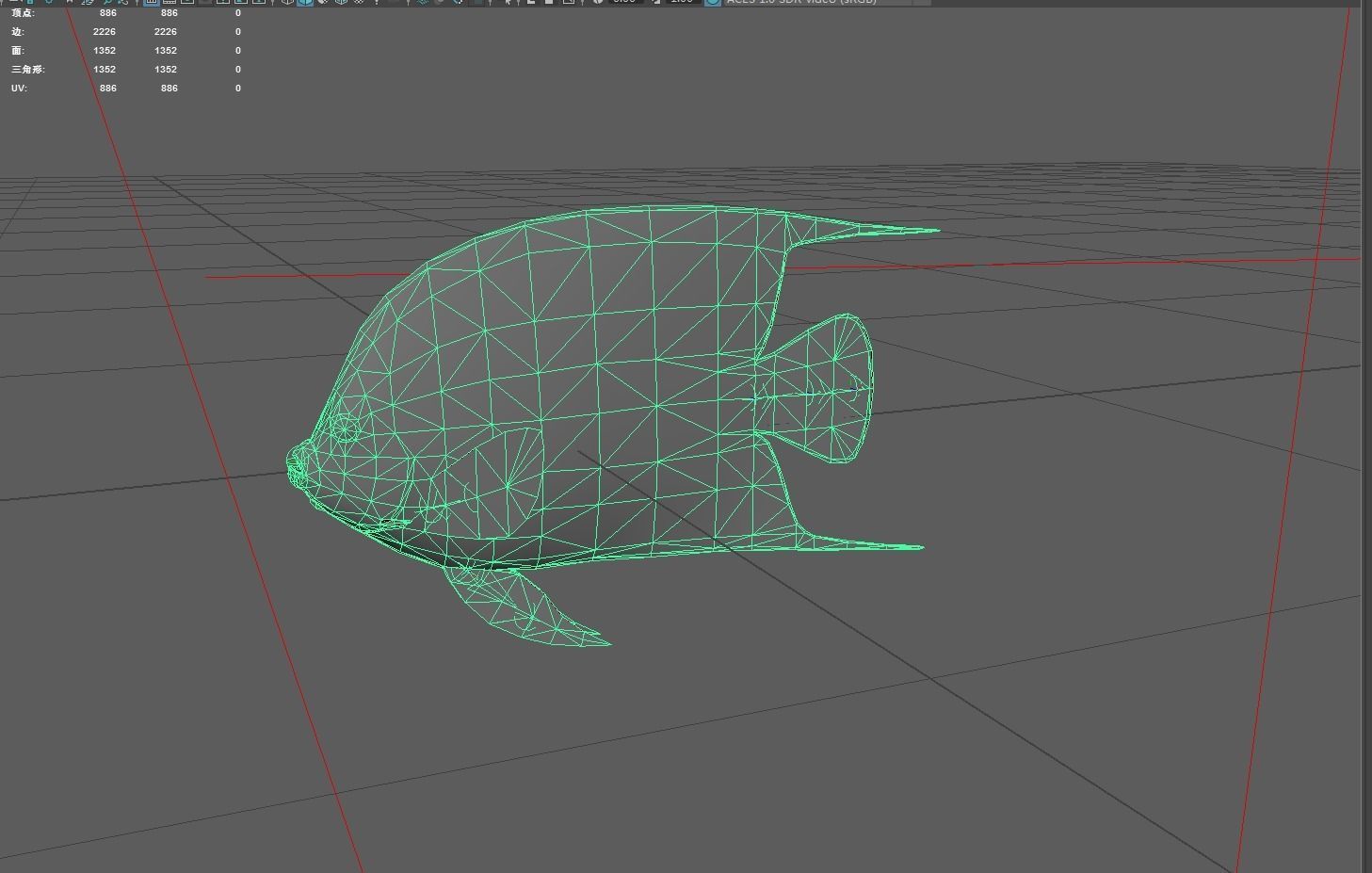 Angelfish Low-poly 3D model_2