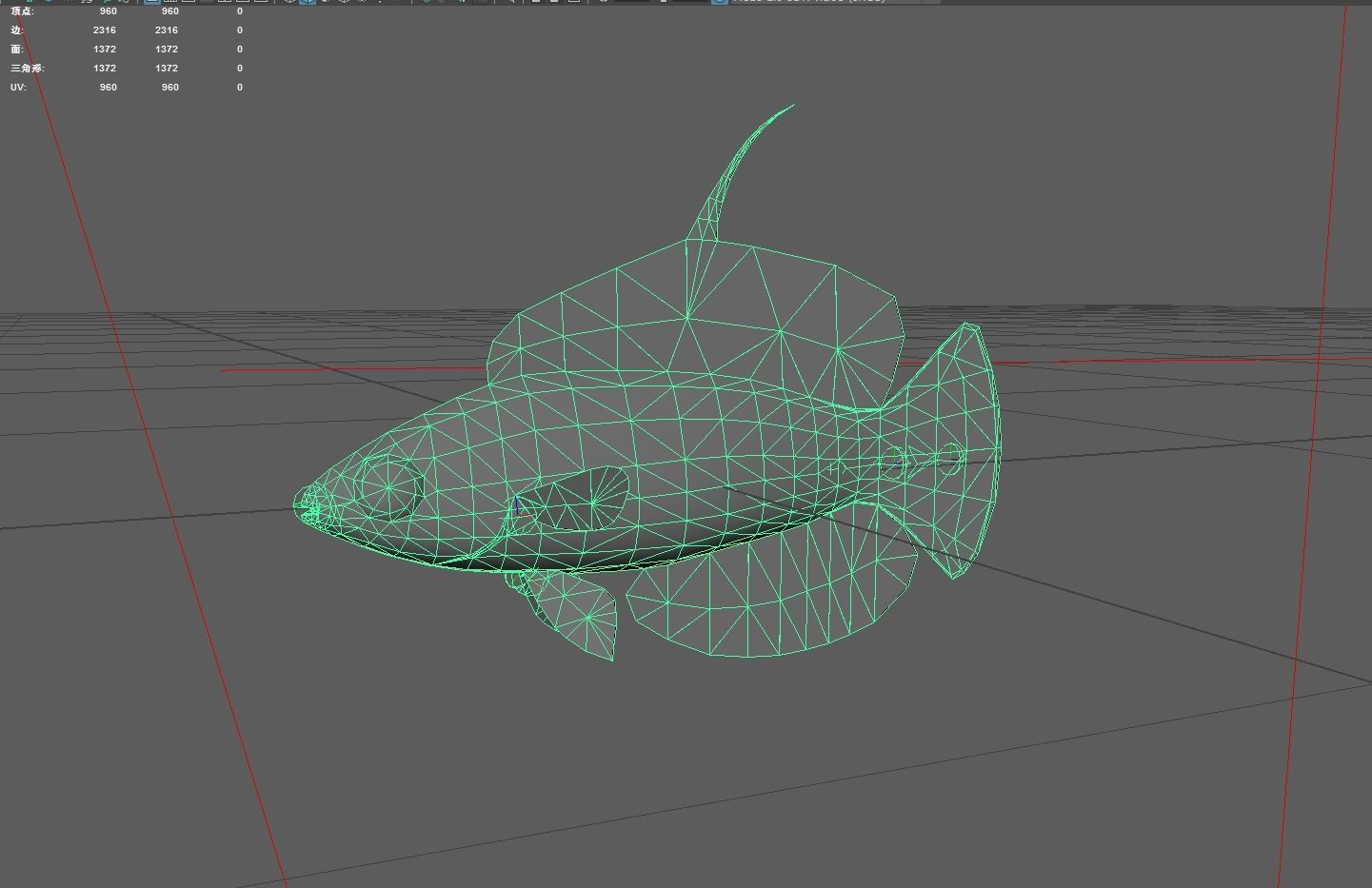 Wrasse Low-poly 3D model_2