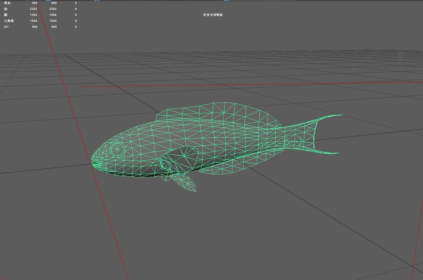 Wrasse Low-poly 3D model_2