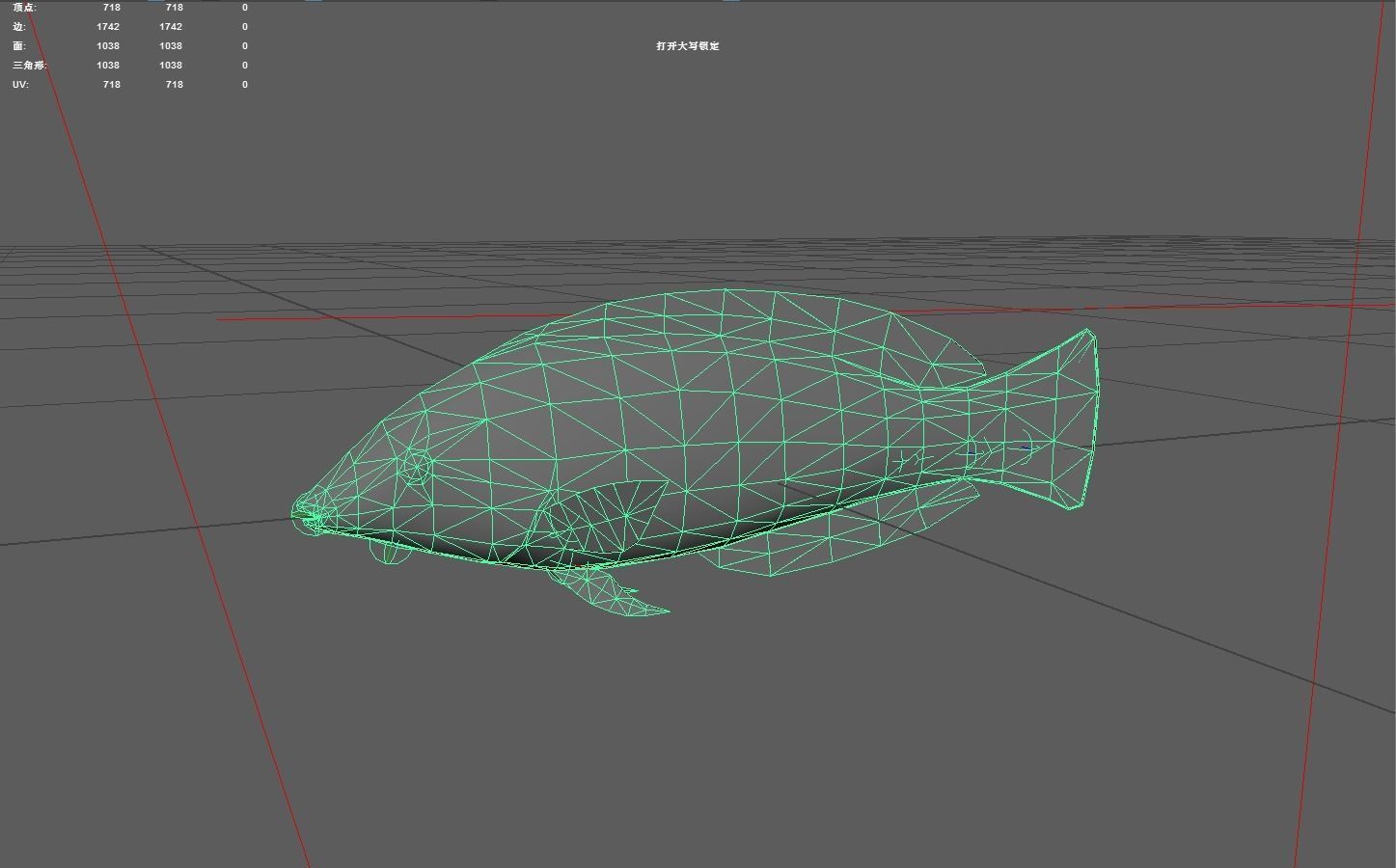 Wrasse Low-poly 3D model_2