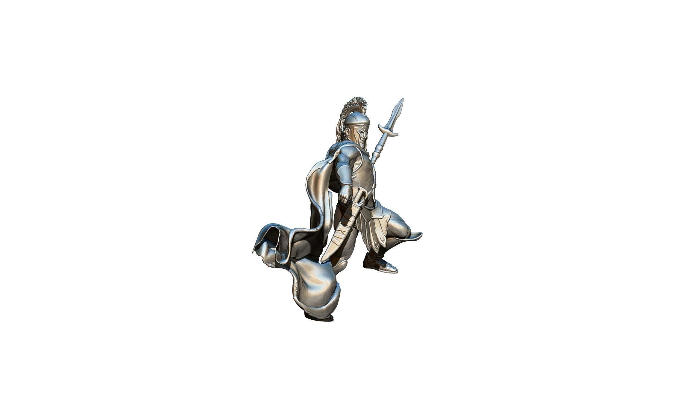 This is Sparta soldier statue  3D print model_2