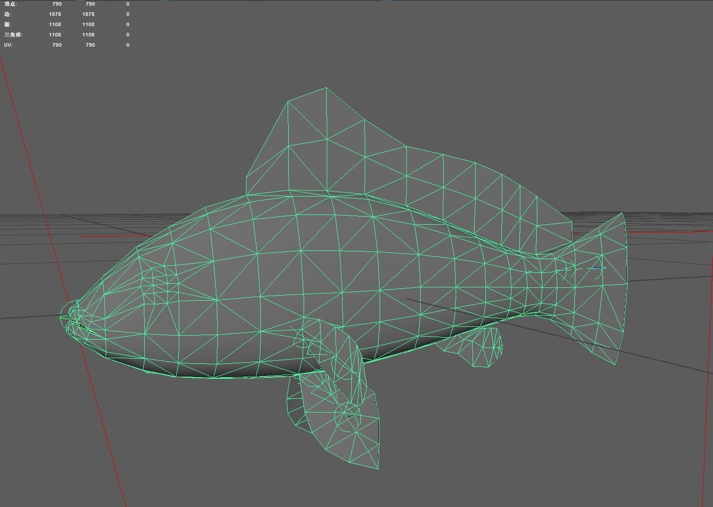Seabass Low-poly 3D model_2