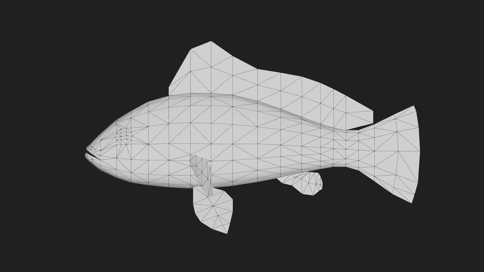 Seabass Low-poly 3D model_1