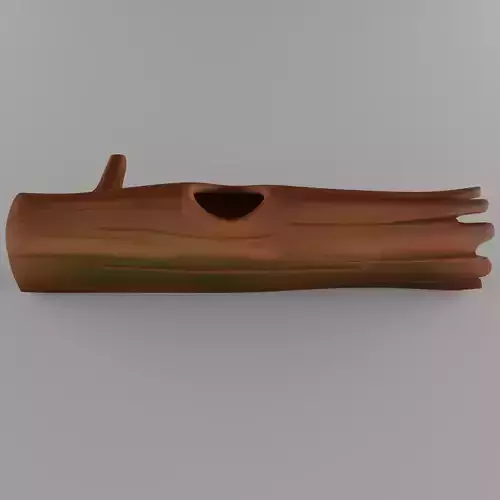 A 3D Cartoon of Tree Wood With Texture Painting 3D model