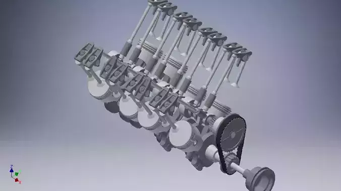 V8 Engine Crankshaft 3D model 3D model