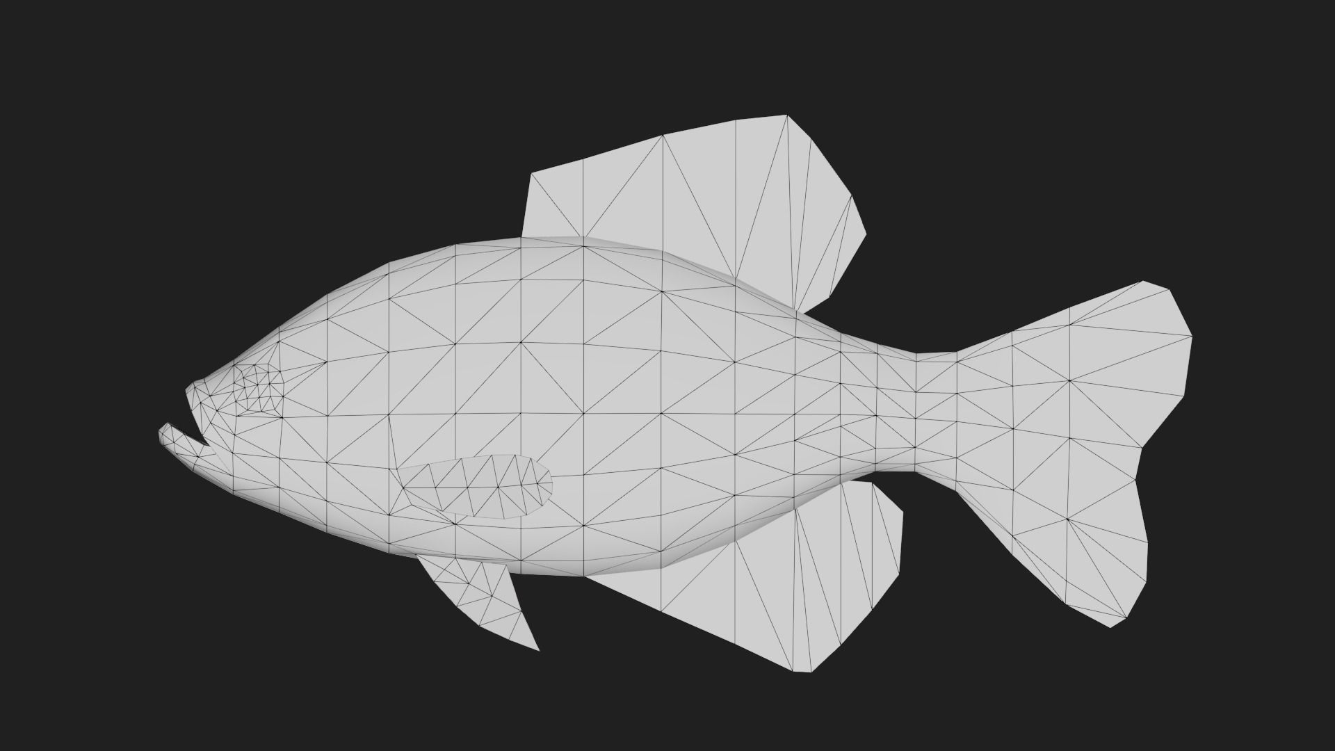 Panfish Low-poly 3D model_1