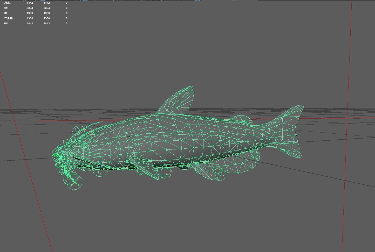 Catfish Low-poly 3D model_2