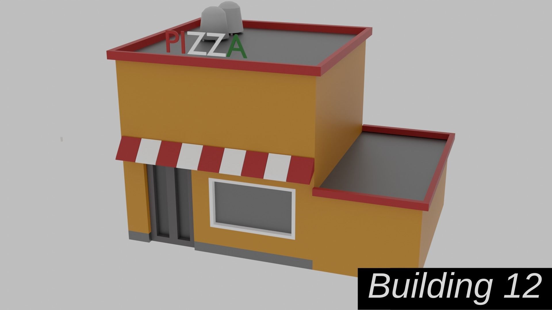 Low Poly  City Pack City Asset Game Ready City Pack 3D Model Low-poly 3D model_24