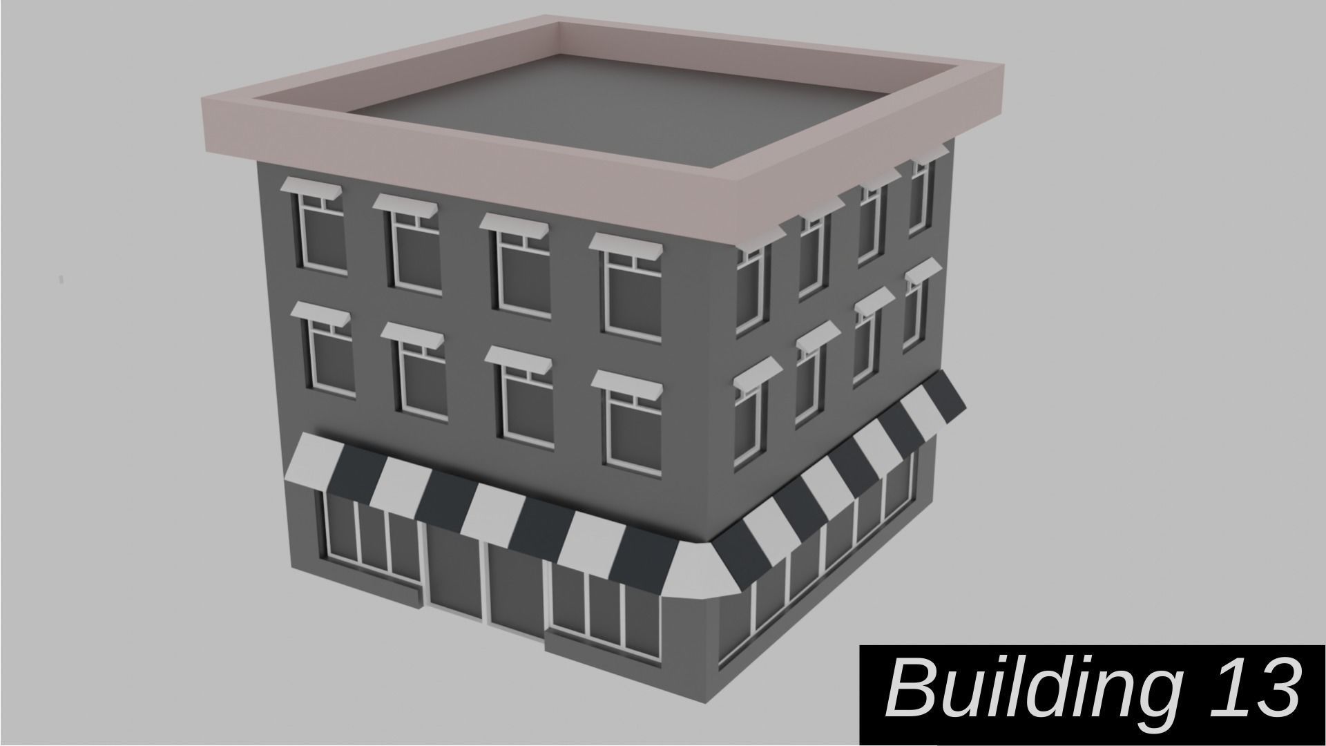 Low Poly  City Pack City Asset Game Ready City Pack 3D Model Low-poly 3D model_25