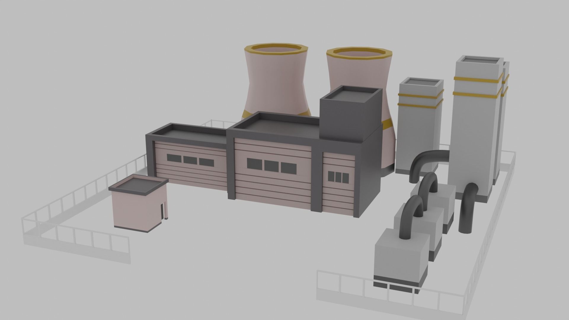 Low Poly  City Pack City Asset Game Ready City Pack 3D Model Low-poly 3D model_41