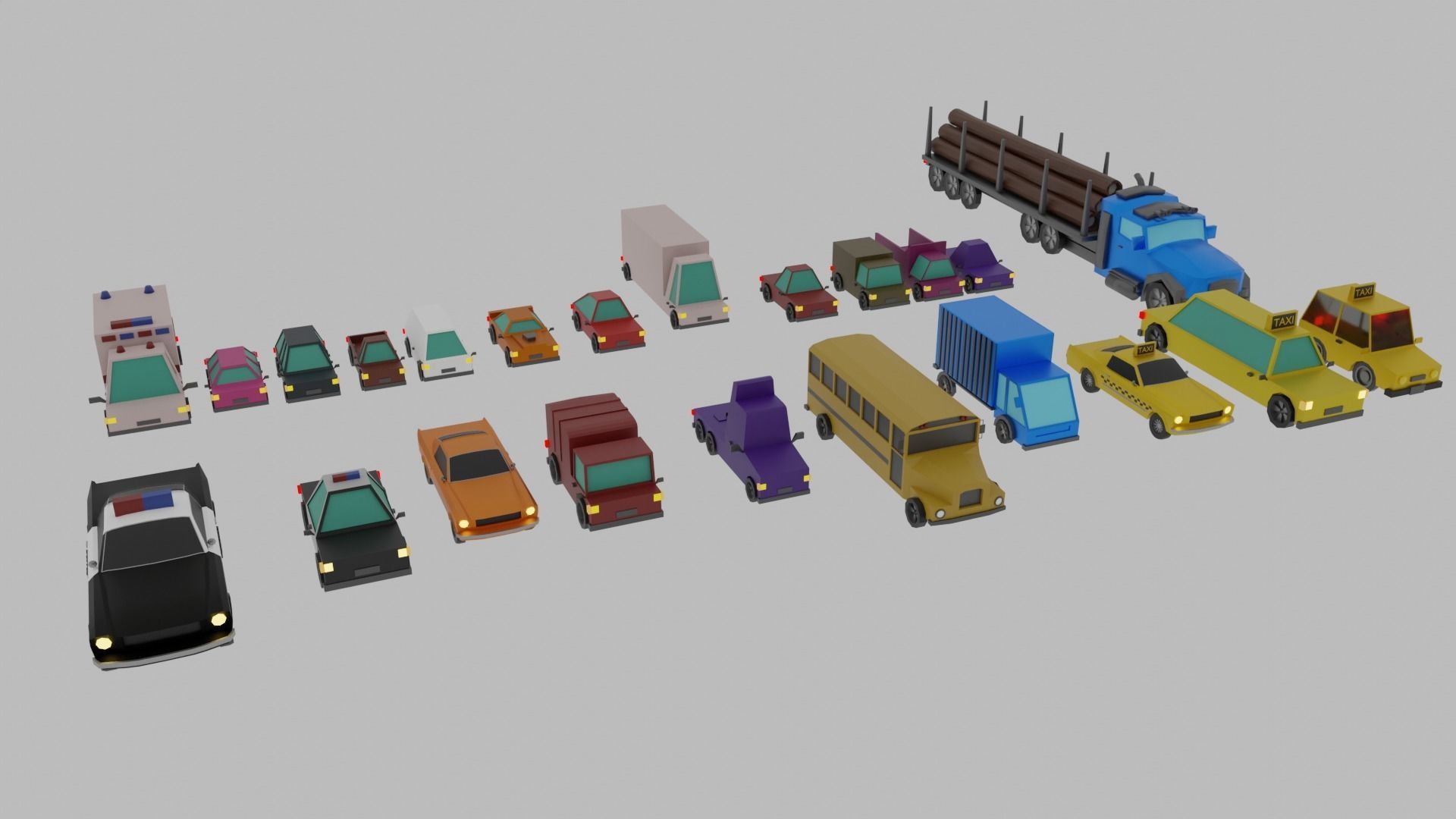 Low Poly  City Pack City Asset Game Ready City Pack 3D Model Low-poly 3D model_78