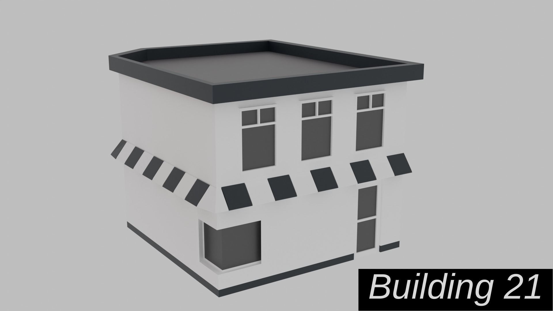 Low Poly  City Pack City Asset Game Ready City Pack 3D Model Low-poly 3D model_33