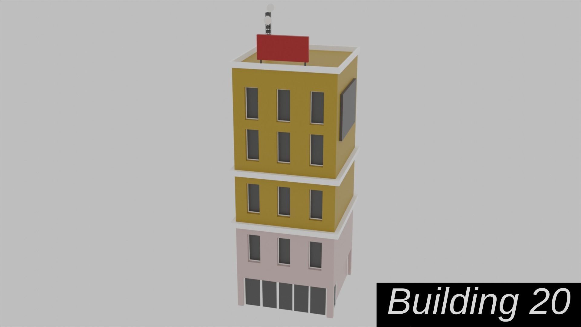 Low Poly  City Pack City Asset Game Ready City Pack 3D Model Low-poly 3D model_32