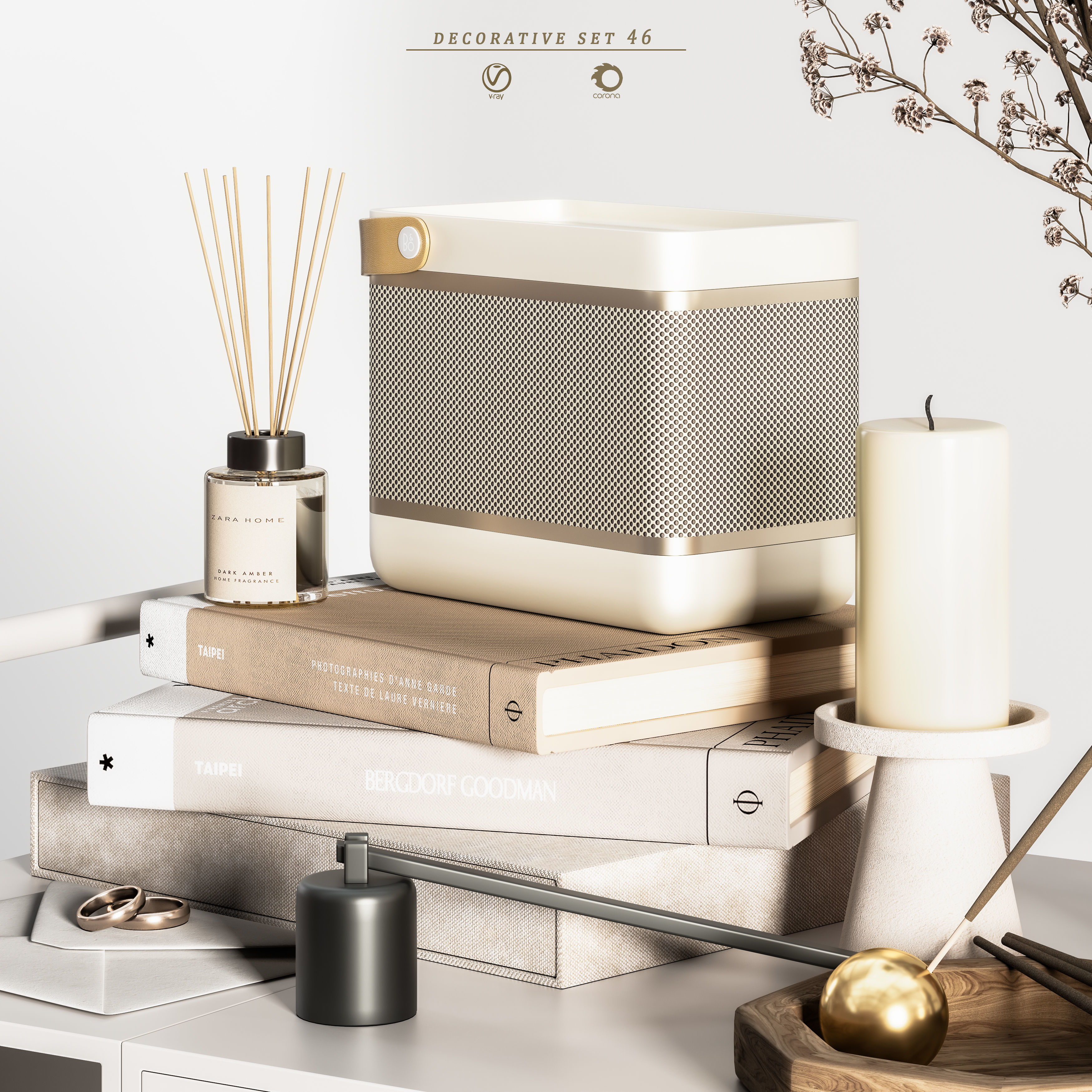 decorative set 46 3D model_2