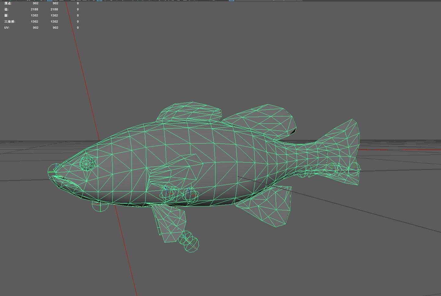 Smallmouthbass Low-poly 3D model_6