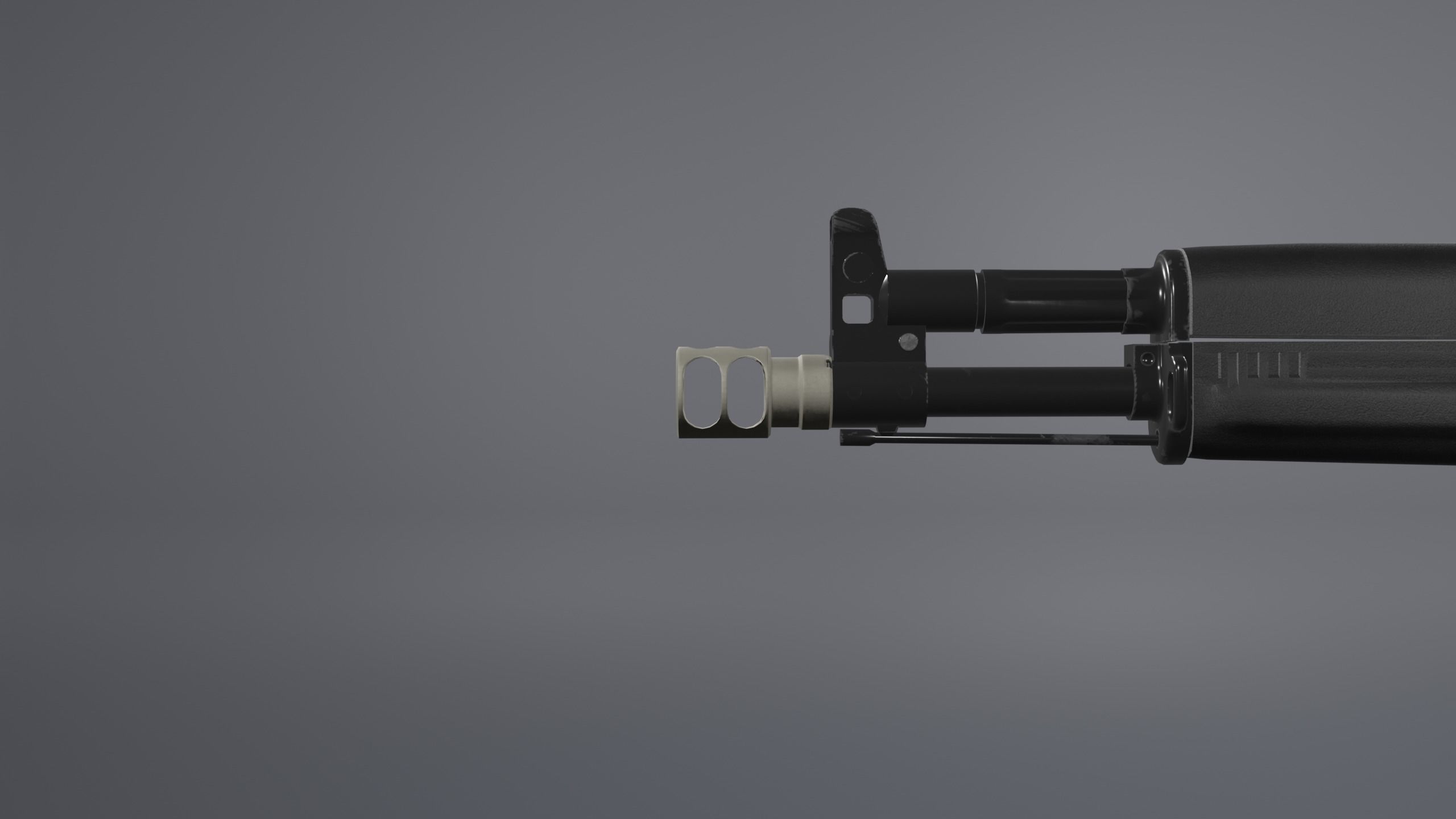 DTK-2 Zenit Muzzle Brake Compensator Low-poly 3D model_7