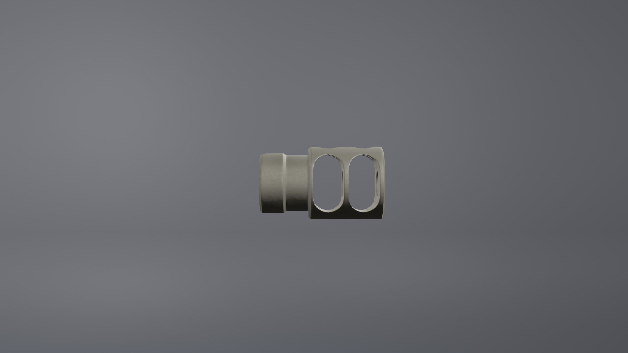DTK-2 Zenit Muzzle Brake Compensator Low-poly 3D model_4