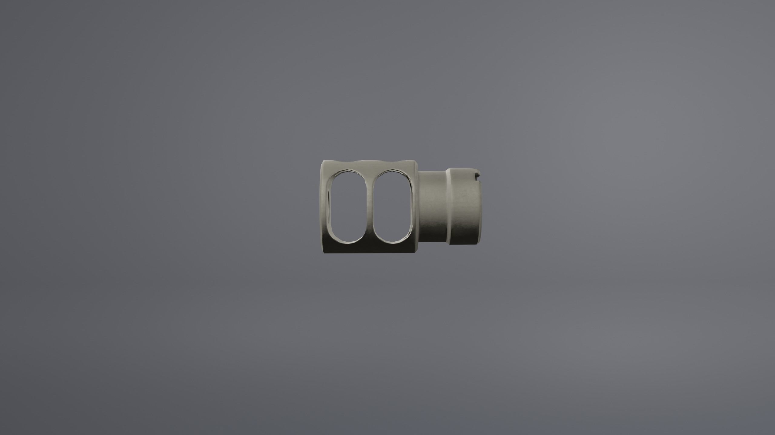 DTK-2 Zenit Muzzle Brake Compensator Low-poly 3D model_1
